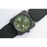 BR 03-92 PVD Case Green Dial 42.5mm Rubber Strap MIYOTA 9015