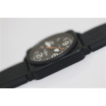 BR 03-92 PVD Case Orange Second Hand 42.5mm  Rubber Strap MIYOTA 9015