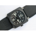 BR 03-92 PVD Case Black Dial 42.5mm White Number Rubber Strap MIYOTA 9015