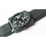 BR 03-92 PVD Case Black Dial 42.5mm White Number Rubber Strap MIYOTA 9015