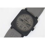 BR 03-92 PVD Case Grey Dial Black Num 42.5mm Rubber Strap MIYOTA 9015