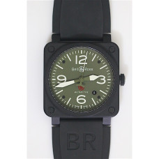 BR 03-92 PVD Case Green Dial MILITARY 42.5mm Rubber Strap MIYOTA 9015