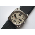 BR 03-92 SS Case Grey Dial DESERT 42.5mm Rubber Strap MIYOTA 9015