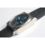 BR 03-92 SS Case Black Dial Blue Num 42.5mm Rubber Strap MIYOTA 9015