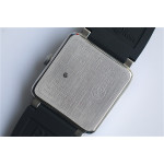 BR 03-92 SS Case Black Dial Grey Num 42.5mm Rubber Strap MIYOTA 9015