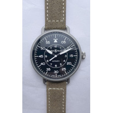 WW1-92 Military 1:1 Best Edition Black Dial Leather Strap MIYOTA 9015