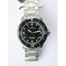 Fifty Fathoms SS Black 1:1 Best Edition Black Dial SS Bracelet A2836 ZF