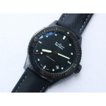 Fifty Fathoms Bathyscaphe Black Ceramic 1:1 Best Edition Black Dial on Black Sail-Canvas Strap A1315 ZF