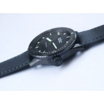 Fifty Fathoms Bathyscaphe Black Ceramic 1:1 Best Edition Black Dial on Black Sail-Canvas Strap A1315 ZF