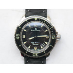 Fifty Fathoms SS Black 1:1 Best Edition Black Dial Sail-canvas Strap A2836 (Free Extra Strap) ZF