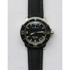 Fifty Fathoms SS Black 1:1 Best Edition Black Dial Sail-canvas Strap A2836 (Free Extra Strap) ZF