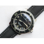 Fifty Fathoms SS Black 1:1 Best Edition Black Dial Sail-canvas Strap A2836 (Free Extra Strap) ZF