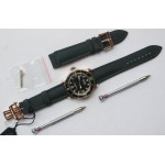 Fifty Fathoms RG Black 1:1 Best Edition Black Dial on Sail-canvas Strap A2836 (Free Extra Strap) ZF