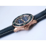 Fifty Fathoms RG Blue 1:1 Best Edition Black Dial Sail-canvas Strap A2836 (Free Extra Strap) ZF