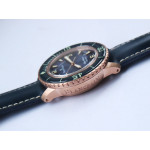 Fifty Fathoms RG Blue 1:1 Best Edition Black Dial Sail-canvas Strap A2836 (Free Extra Strap) ZF