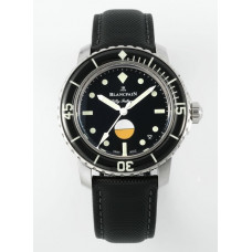 Fifty Fathoms 5008-1130-B52A SS 1:1 Best Edition Black Dial on Sail-canvas Strap ZF A1151