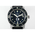 Fifty Fathoms 5008-11B40-52A SS 1:1 Best Edition Blue Dial on Sail-canvas Strap ZF A1151