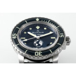 Fifty Fathoms 5008-11B40-52A SS 1:1 Best Edition Blue Dial on Sail-canvas Strap ZF A1151