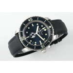 Fifty Fathoms 5008-11B40-52A SS 1:1 Best Edition Blue Dial on Sail-canvas Strap ZF A1151