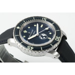 Fifty Fathoms 5008-11B40-52A SS 1:1 Best Edition Blue Dial on Sail-canvas Strap ZF A1151