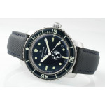 Fifty Fathoms 5008-11B40-52A SS 1:1 Best Edition Blue Dial on Sail-canvas Strap ZF A1151