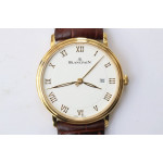 Villeret 6651 YG 1:1 Best Edition White Dial Brown Leather Strap A1151 ZF