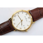 Villeret 6651 YG 1:1 Best Edition White Dial Brown Leather Strap A1151 ZF