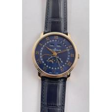 Villeret Complications RG Case Blue Dial Leather Strap OMF Miyota 9015