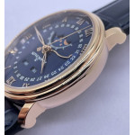 Villeret Complications RG Case Blue Dial Leather Strap OMF Miyota 9015