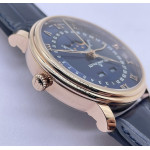 Villeret Complications RG Case Blue Dial Leather Strap OMF Miyota 9015