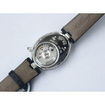 Reine de Naples 8918BB SS 1:1 Best Edition White MOP Dial Diamonds Bezel Black Fabric Strap A537 ZF