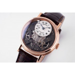 Tradition 7097BB RG 1:1 Best Edition White/Gray Dial Brown Leather Strap A505 ZF