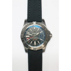 Avenger BlackBird 44mm DLC 1:1 Best Edition Titanium Case Black Dial Black Nylon Strap A2824 V4 GF