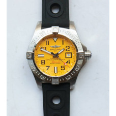 Avenger II Seawolf SS 1:1 Best Edition Yellow Arabic Dial Black Rubber Strap A2824 V2 GF