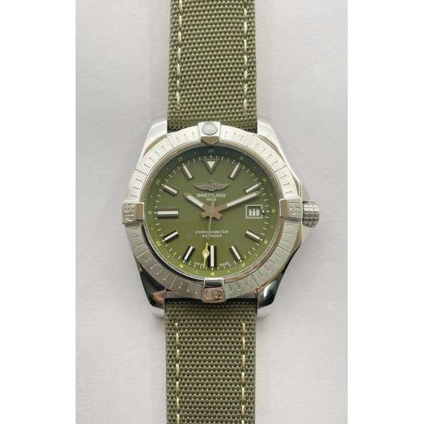 Avenger 43mm SS Case Green Dial Nylon Strap OXF A2824