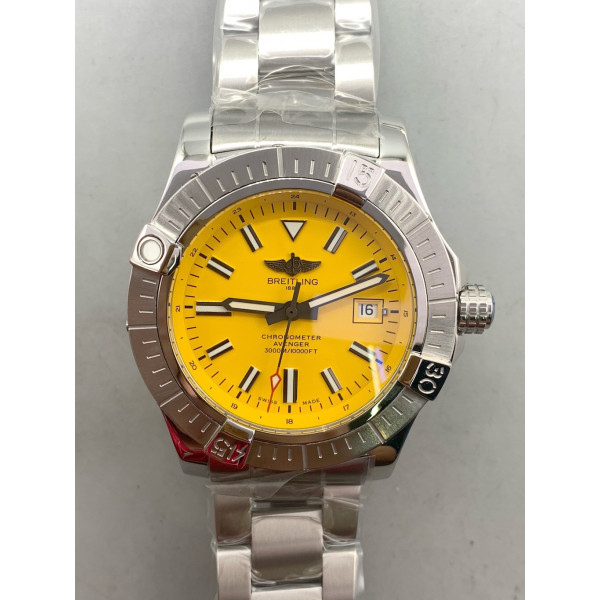 Avenger Automatic 43mm SS 1:1 Best Edition Yellow Dial on SS Bracelet TF A2824