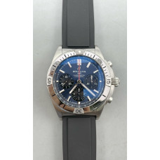 Chronomat B01 SS Blue Dial Rubber Strap BLS Asia 7750