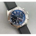 Chronomat B01 SS Blue Dial Rubber Strap BLS Asia 7750