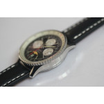 Navitimer Chronograph 43mm SS Case Black Dial Leather Asia 7750