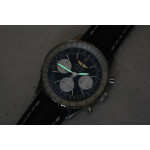 Navitimer Chronograph 43mm SS Case Black Dial Leather Asia 7750