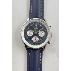 Navitimer Chronograph 43mm SS Case Blue Dial Leather Asia 7750