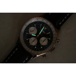 Navitimer Chronograph 43mm RG Case Black Dial Leather Asia 7750