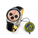 Navitimer B01 Chrono 43mm SS Brown Dial Leather Strap BLS A7750