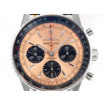 Navitimer B01 Chrono 43mm SS Brown Dial Leather Strap BLS A7750