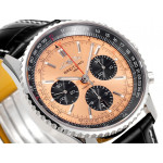 Navitimer B01 Chrono 43mm SS Brown Dial Leather Strap BLS A7750