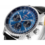 Navitimer B01 Chrono 43mm SS Blue Dial Leather Strap BLS A7750