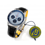 Navitimer B01 Chrono 43mm SS Ice Blue Dial Leather Strap BLS A7750