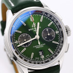 Premier B01 Chronograph 42mm SS White&Grey&Green&Blue Dials BLS A7750