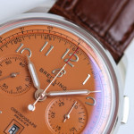 Premier B01 Chronograph 42mm SS Brown Number Dial Leather Strap BLS A7750