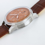 Premier B01 Chronograph 42mm SS Brown Number Dial Leather Strap BLS A7750